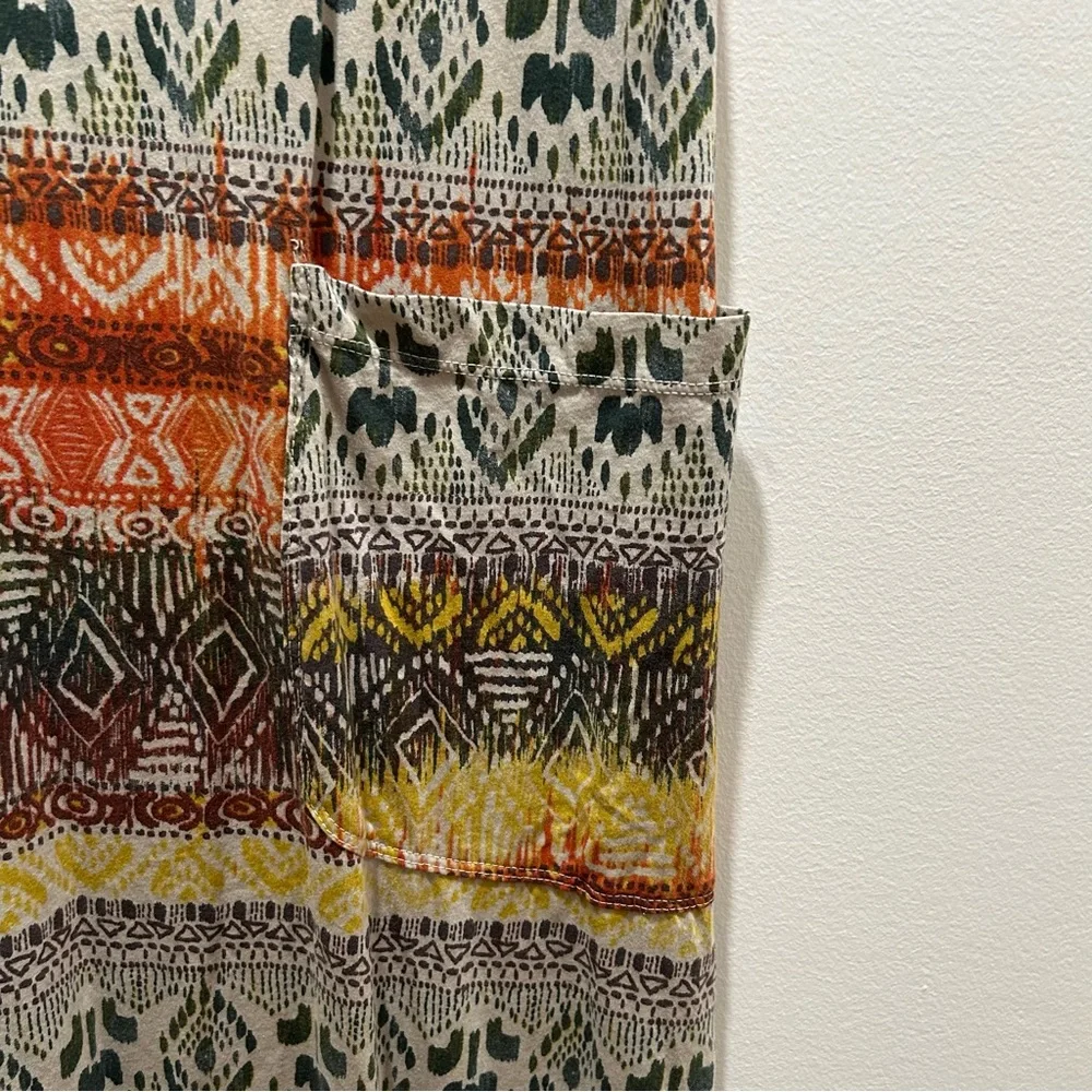 Prairie Cotton Dress Short Sleeve Jersey Cotton V-Neck - Small - Picture 3 of 7